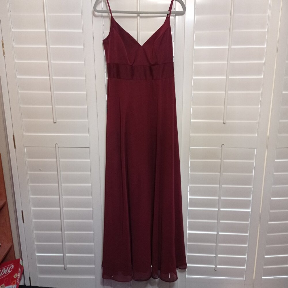 Davids Bridal Womens Crimson Dress Sleeveless Bridesmaid Size 6